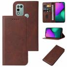 For Infinix Hot 10 Play/Smart 5 India Magnetic Closure Leather Phone Case(Brown) - 1