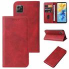 For Infinix Hot 11 2022 Magnetic Closure Leather Phone Case(Red) - 1