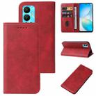 For Infinix Hot 12 India Magnetic Closure Leather Phone Case(Red) - 1