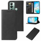 For Infinix Hot 12i Magnetic Closure Leather Phone Case(Black) - 1