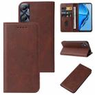 For Infinix Hot 20S Magnetic Closure Leather Phone Case(Brown) - 1