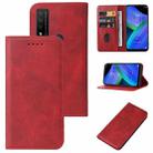 For TCL 20 R 5G Magnetic Closure Leather Phone Case(Red) - 1