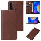 For TCL 20 SE Magnetic Closure Leather Phone Case(Brown) - 1