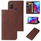 For TCL 20E Magnetic Closure Leather Phone Case(Brown) - 1