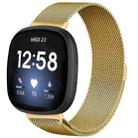 For Fitbit Versa 4 / Versa 3 20mm Milanese Magnetic Metal Split Buckle Watch Band(Gold) - 1