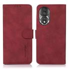 For Honor 80 KHAZNEH Matte Texture Leather Phone Case(Red) - 2