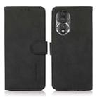 For Honor 80 KHAZNEH Matte Texture Leather Phone Case(Black) - 2