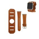 For Apple Watch 5 & 4 40mm / 3 & 2 & 1 38mm Crazy Horse Texture Bracelet Watch Band(Light Brown) - 1
