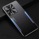 For vivo iQOO Neo7 Blade Series TPU + Alloy Protective Phone Case(Black + Blue) - 1