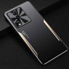 For vivo iQOO Neo7 Blade Series TPU + Alloy Protective Phone Case(Black + Gold) - 1