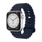 Silicone Watch Band For Apple Watch Series 8&7 41mm / SE 2&6&SE&5&4 40mm / 3&2&1 38mm(Blue) - 1