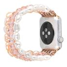 For Apple Watch 5 & 4 44mm / 3 & 2 & 1 42mm Pearl Crystal Watch Band(Pearl + Pink Crystal) - 1