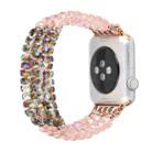 For Apple Watch 5 & 4 44mm / 3 & 2 & 1 42mm Pearl Crystal Watch Band(Crystal Pink) - 1