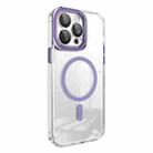 For iPhone 14 Pro Lens Protector MagSafe Phone Case(Purple) - 1