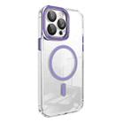 For iPhone 14 Plus Lens Protector MagSafe Phone Case(Purple) - 1