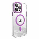 For iPhone 11 Pro Max Lens Protector MagSafe Phone Case(Plum) - 1