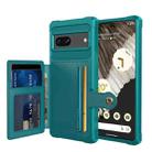 For Google Pixel 7 5G Magnetic Wallet Card Bag Leather Phone Case(Cyan) - 1