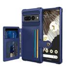 For Google Pixel 7 Pro 5G Magnetic Wallet Card Bag Leather Phone Case(Navy Blue) - 1