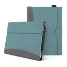 For Microsoft Surface Pro 8 Cloth Texture Stitching Leather Tablet Case(Grey Blue) - 1