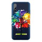 For Galaxy A01 Shockproof Painted Transparent TPU Protective Case(Oil Painting Tree) - 1