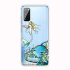 For Galaxy A41 Shockproof Painted Transparent TPU Protective Case(Mermaid) - 1