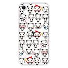 For iPhone SE 2022 / SE 2020 Shockproof Painted Transparent TPU Protective Case(Mini Panda) - 1