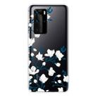 For Huawei P40 Shockproof Painted Transparent TPU Protective Case(Magnolia Flower) - 1