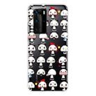 For Huawei P40 Shockproof Painted Transparent TPU Protective Case(Mini Panda) - 1