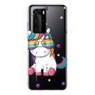 For Huawei P40 Shockproof Painted Transparent TPU Protective Case(Eye Unicorn) - 1