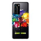 For Huawei P40 Shockproof Painted Transparent TPU Protective Case(Oil Painting Tree) - 1