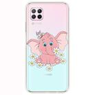 For Huawei P40 Lite Shockproof Painted Transparent TPU Protective Case(Little Pink Elephant) - 1