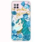 For Huawei P40 Lite Shockproof Painted Transparent TPU Protective Case(Blue Flower Unicorn) - 1