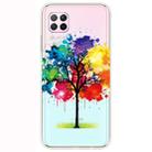 For Huawei P40 Lite Shockproof Painted Transparent TPU Protective Case(Oil Painting Tree) - 1