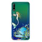 For Huawei P40 Lite E Shockproof Painted Transparent TPU Protective Case(Mermaid) - 1