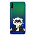For Huawei P40 Lite E Shockproof Painted Transparent TPU Protective Case(Bamboo Panda) - 1