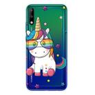 For Huawei P40 Lite E Shockproof Painted Transparent TPU Protective Case(Eye Unicorn) - 1