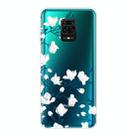 For Xiaomi Redmi Note 9S Shockproof Painted Transparent TPU Protective Case(Magnolia Flower) - 1