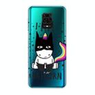 For Xiaomi Redmi Note 9S Shockproof Painted Transparent TPU Protective Case(Batman) - 1