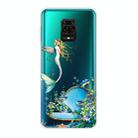 For Xiaomi Redmi Note 9S Shockproof Painted Transparent TPU Protective Case(Mermaid) - 1