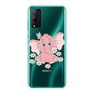 For Huawei Honor Play 4T Pro Shockproof Painted Transparent TPU Protective Case(Little Pink Elephant) - 1