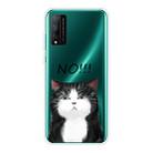 For Huawei Honor Play 4T Pro Shockproof Painted Transparent TPU Protective Case(No Cat) - 1
