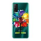 For Huawei Honor Play 4T Pro Shockproof Painted Transparent TPU Protective Case(Oil Painting Tree) - 1