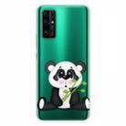 For Huawei Honor 30 Shockproof Painted Transparent TPU Protective Case(Bamboo Panda) - 1