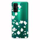 For Huawei Honor 30S Shockproof Painted Transparent TPU Protective Case(Magnolia Flower) - 1