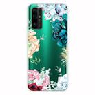 For Huawei Honor 30S Shockproof Painted Transparent TPU Protective Case(Gem Flower) - 1