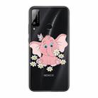 For Huawei Honor Play 4T Shockproof Painted Transparent TPU Protective Case(Little Pink Elephant) - 1