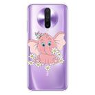 For Xiaomi Redmi K30 Shockproof Painted Transparent TPU Protective Case(Little Pink Elephant) - 1