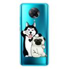 For Xiaomi Redmi K30 Pro Shockproof Painted Transparent TPU Protective Case(Selfie Dog) - 1