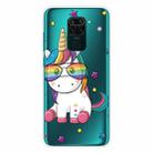 For Xiaomi Redmi Note 9 Shockproof Painted Transparent TPU Protective Case(Eye Unicorn) - 1