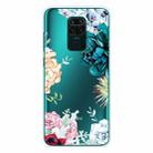 For Xiaomi Redmi Note 9 Shockproof Painted Transparent TPU Protective Case(Gem Flower) - 1